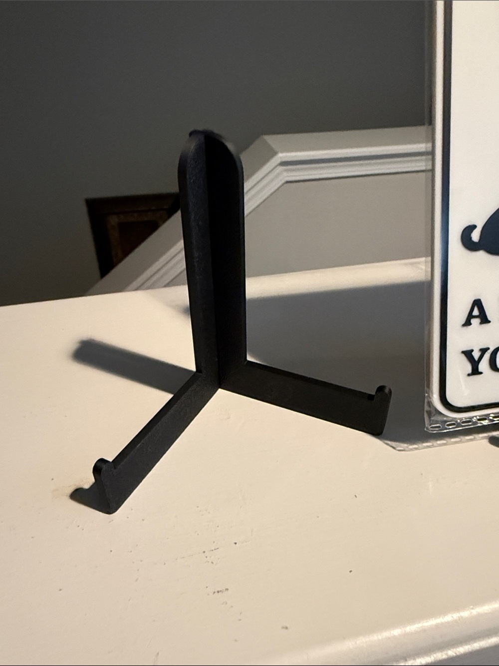 Welcome to the Bathroom Dog Sign - Black on White Pet Vanity Tray Accent - Picture 2 of 2